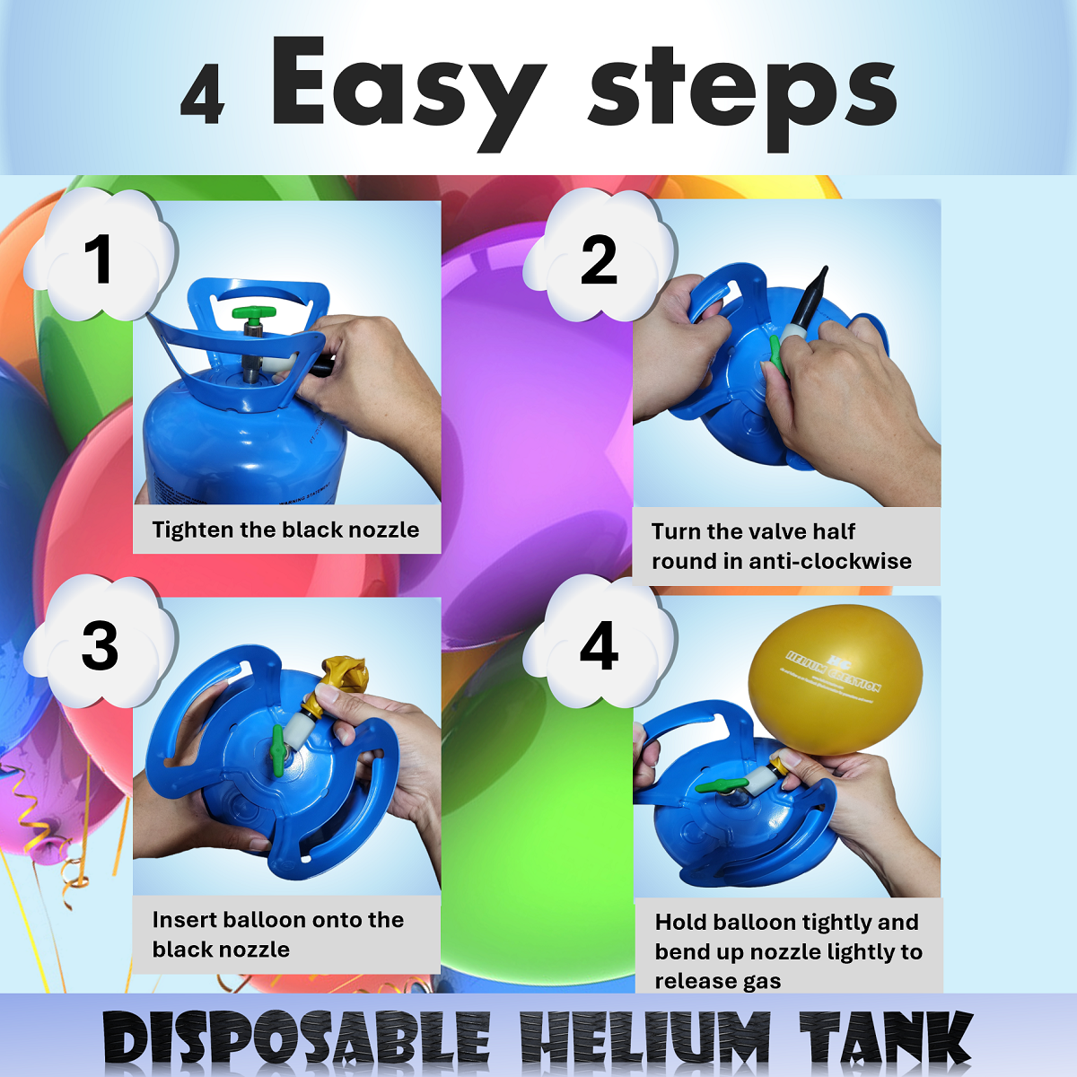 Helium Creation Disposable Helium Tank HC13 (Large)