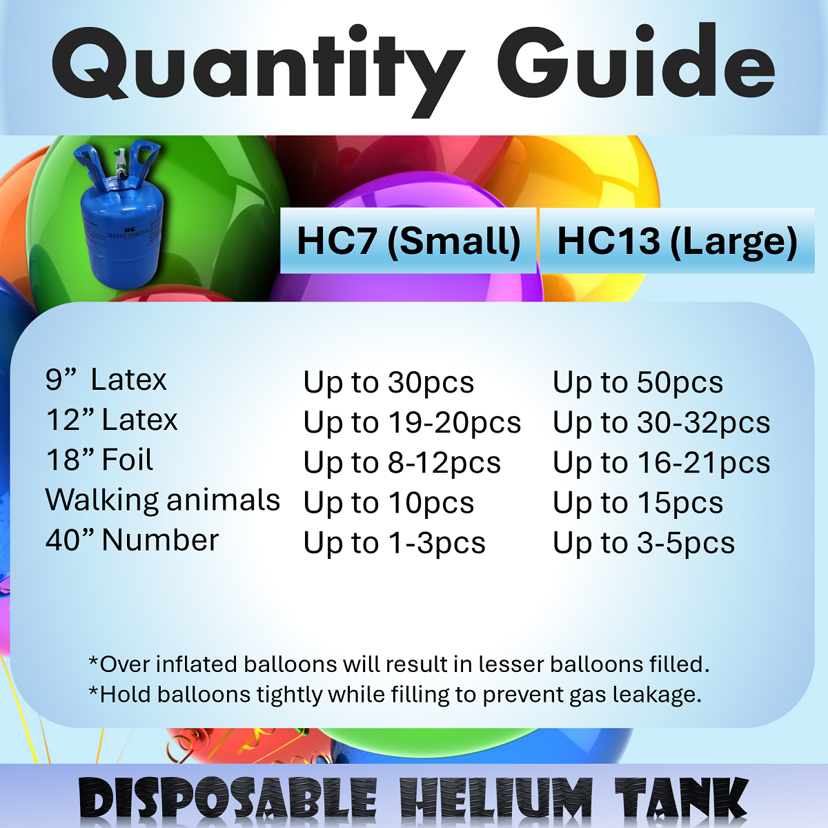 Helium Creation Disposable Helium Tank HC13 (Large)